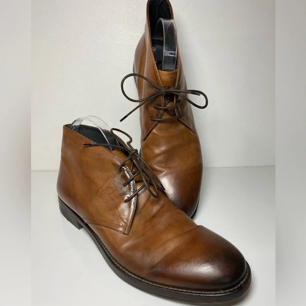 To Boot New York Mens Size 10 Chukka Boots Brown Leather Adam Derrick Italy‎